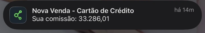 Nova venda no cartão de crédito