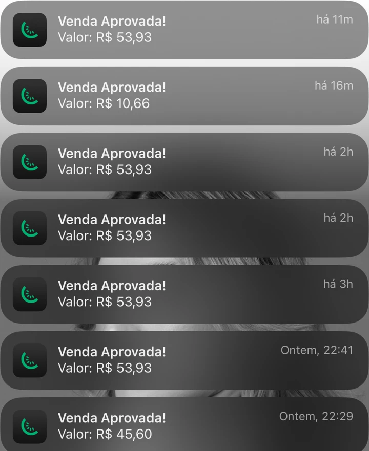 Sequência de vendas aprovadas
