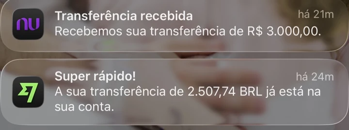 Transferências recebidas